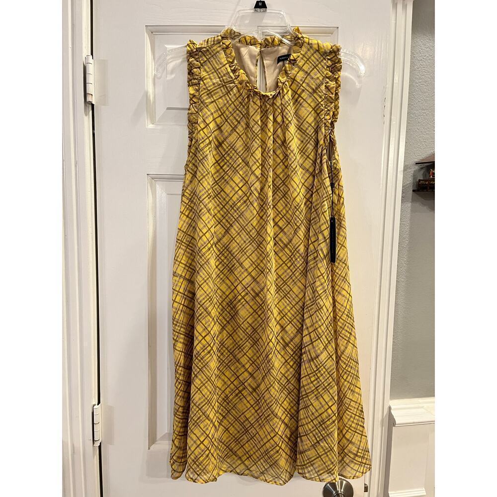 Sleeveless Shift Lightweight Plaid Academia Twee Coquette Dress Women 12 Travel